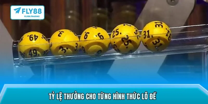 Tỷ lệ thưởng cho từng hình thức lô đề