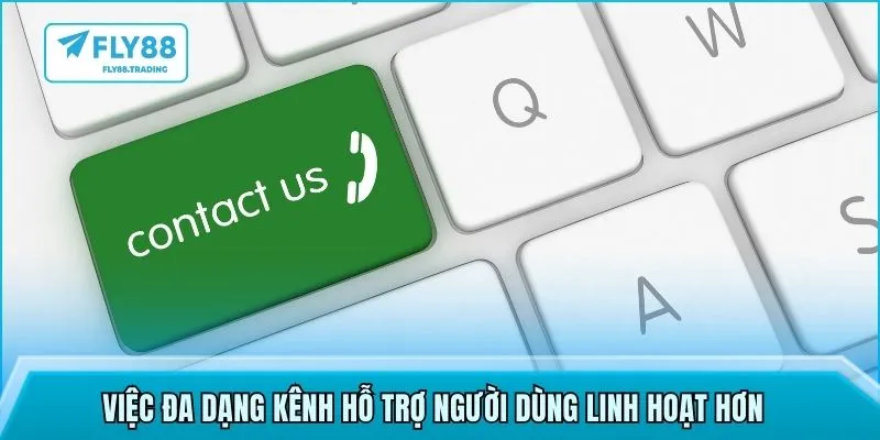 Việc đa dạng kênh hỗ trợ người dùng linh hoạt hơn